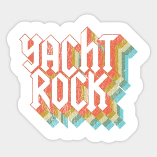 Vintage Fade Yacht Rock Party Boat Drinking print Sticker